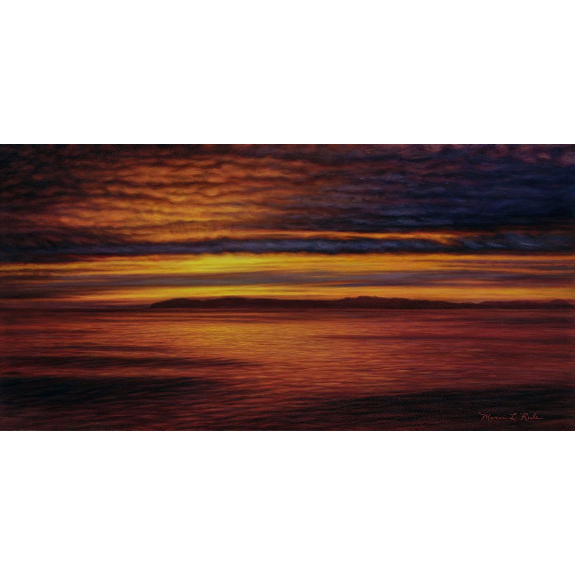 Catalina Sunset- Coastal Sunset Oil Painting