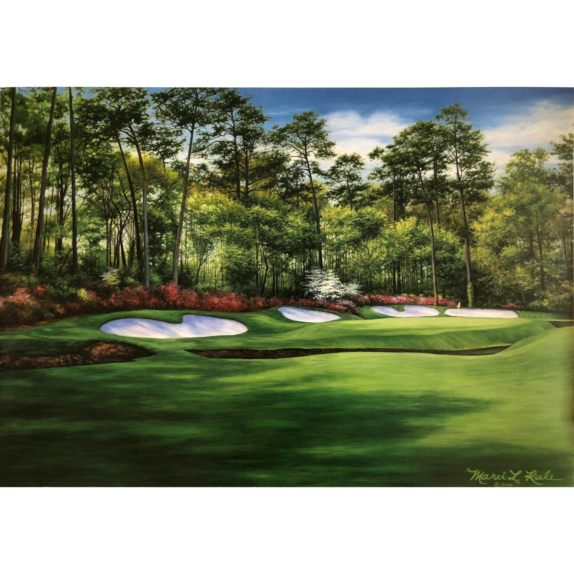 Augusta National 13th hole, Original Oil Painting
