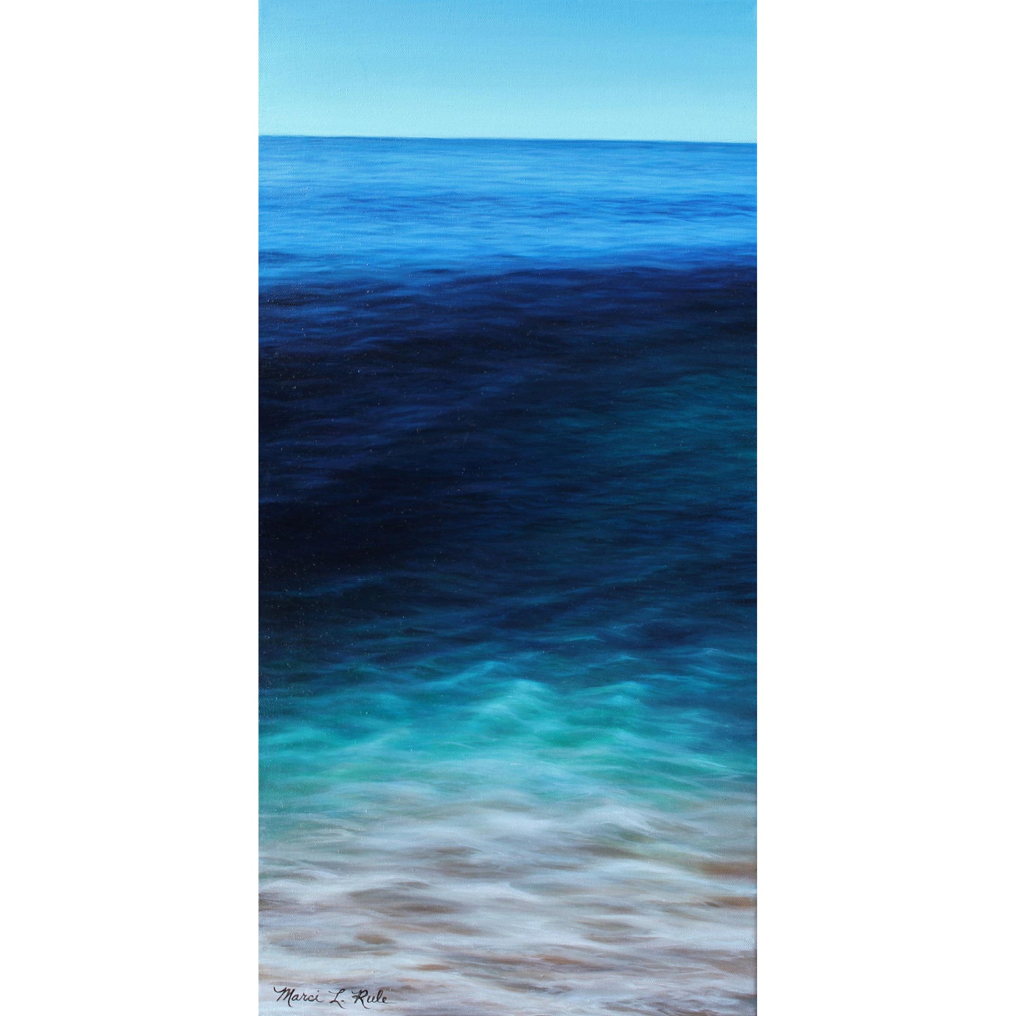 California Calm-Ocean Beach Oil Painting SOLD