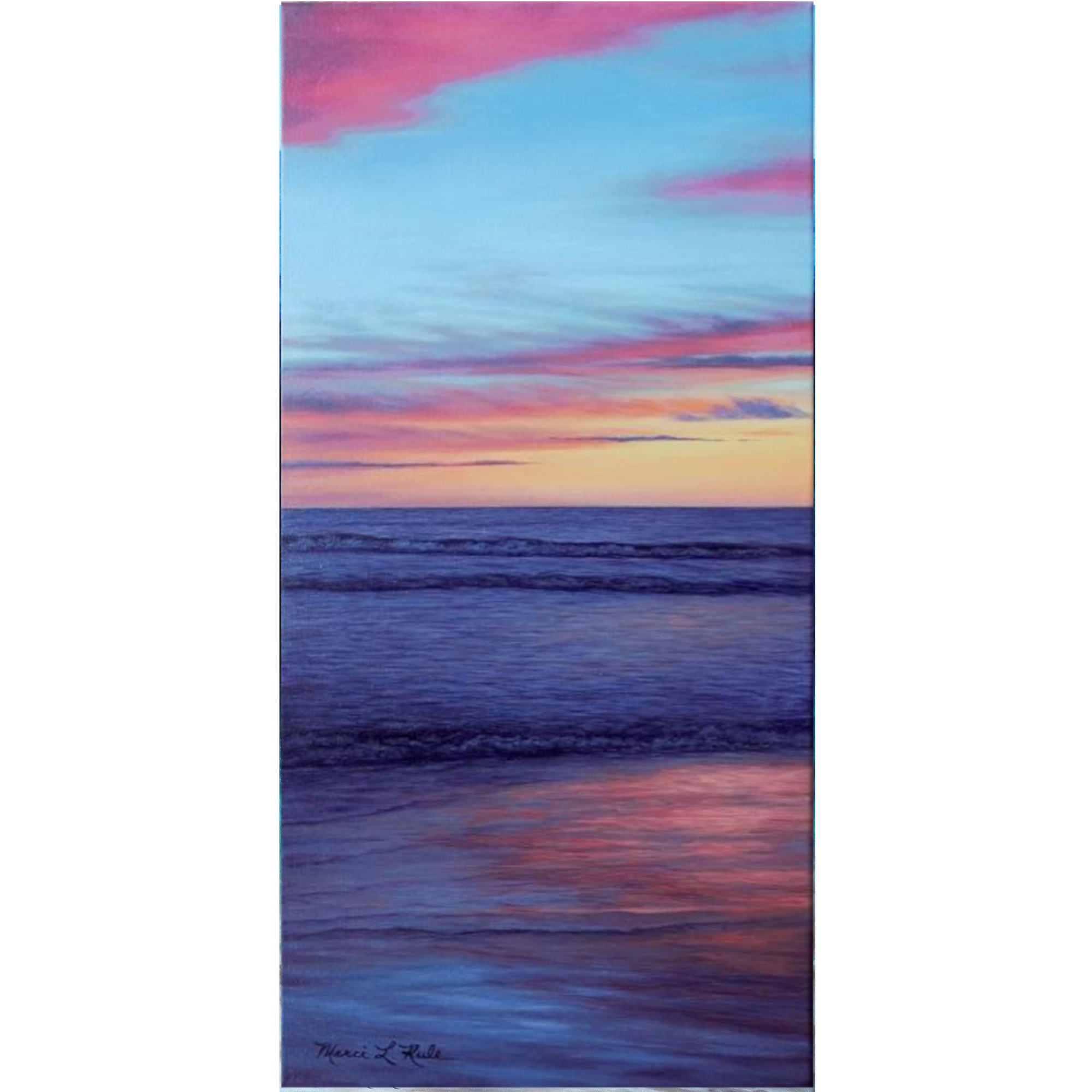 California Sunset-Ocean Beach Oil Painting