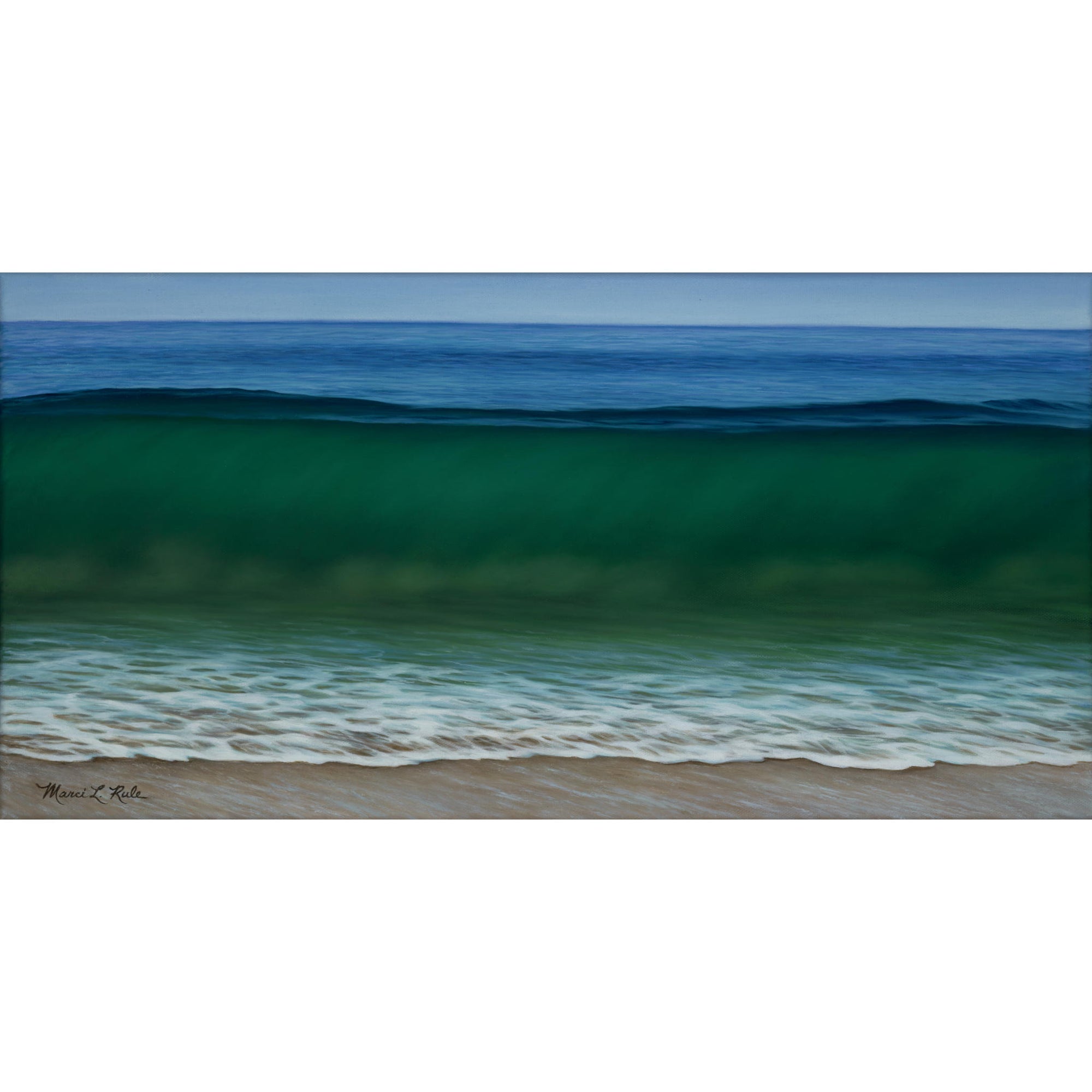 Looking Deep Within II-Ocean Beach Oil Painting